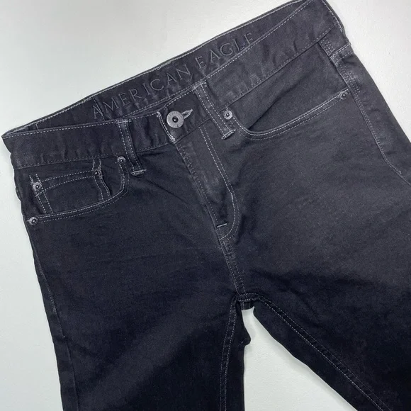 American Eagle Men’s Black Skinny Jeans | 28x32 - Picture 3 of 11